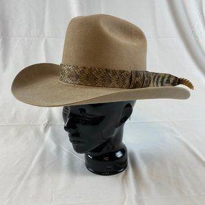 Stetson Golden Beaver Felt Fur Rattlesnake Band
